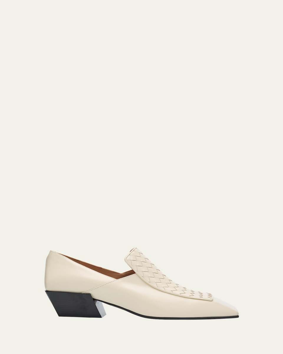 Okinawa Intrecciato Calf Leather Loafer Pumps